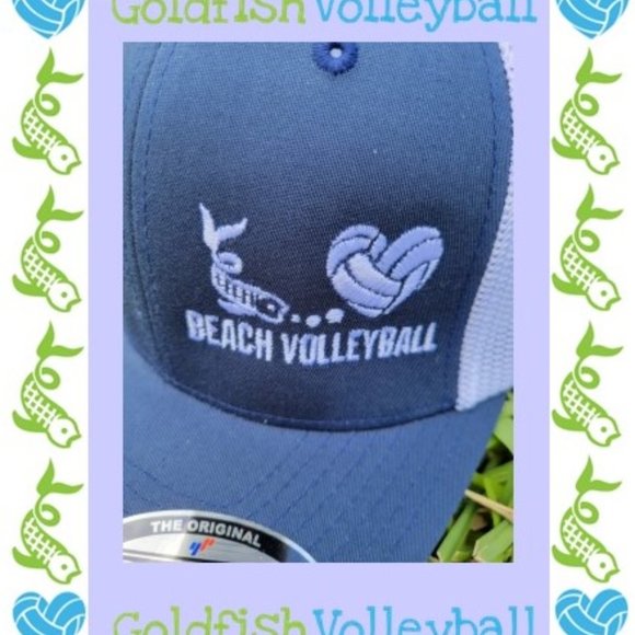 Accessories Blue I Love Beach Volleyball Hat Flexfit Poshmark
